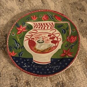 Anthropologie 12 days of Christmas plate by Emily Maude